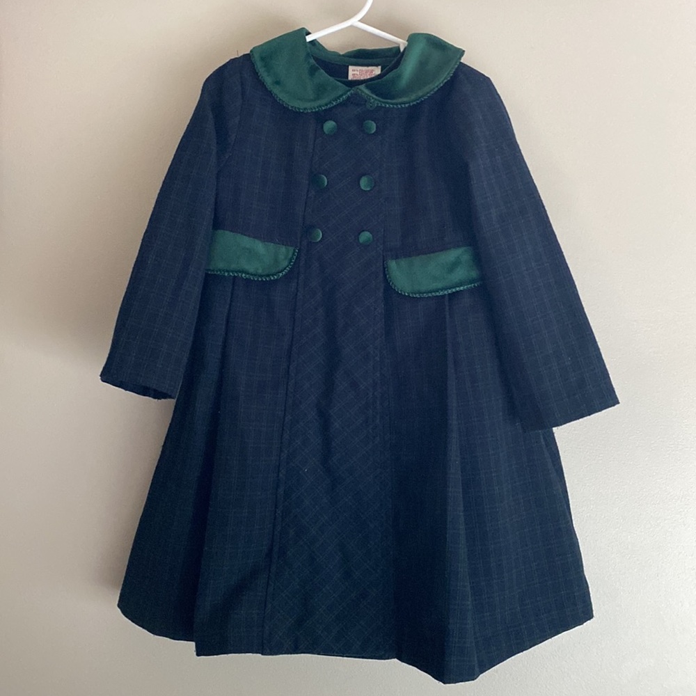 Laura Ashley Plaid Dress with Green Trim